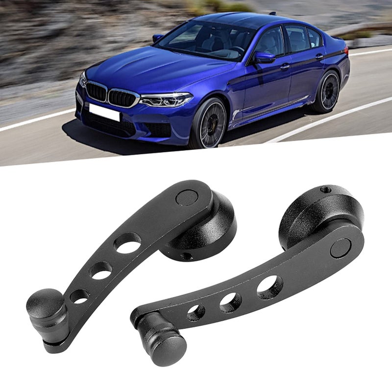 Senyar Window Crank Window Cranks  Universal Window Winder Glass Cranks Handle Door Aluminum Alloy Automotive Replacement Riser Handle Car Refitting (Black) - Image 4